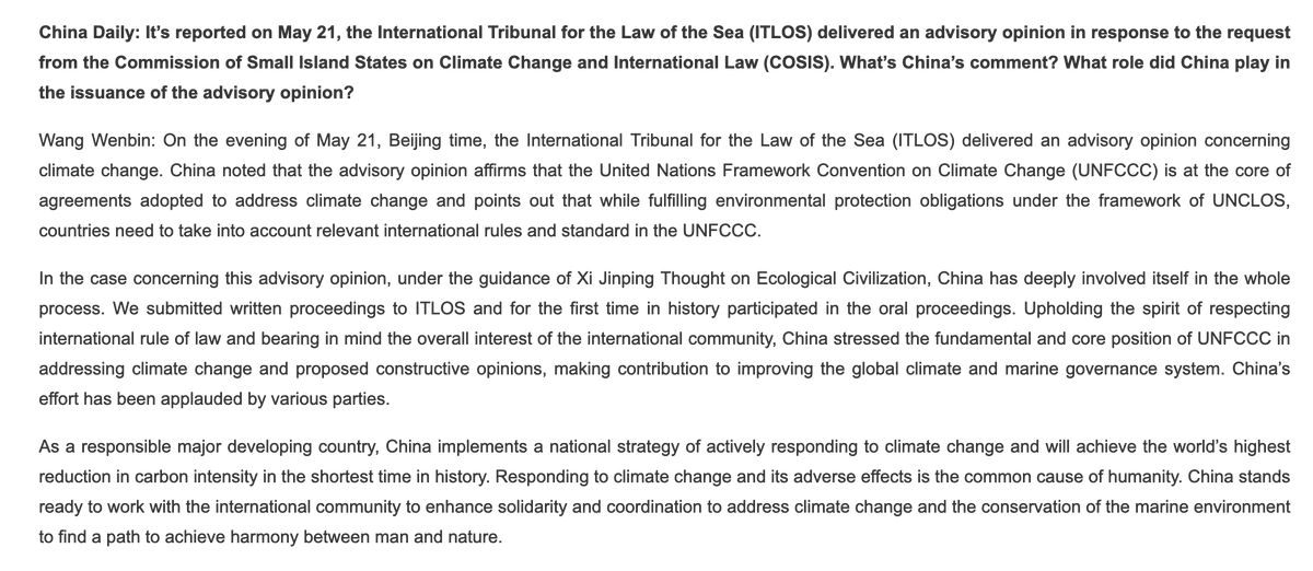 zeguoqiang's tweet image. China and international tribunals, three developments. This week, Beijing 1) implied moderate support for ICC arrest order; 2) marginalized ITLOS climate opinion ("no new obligations outside UNFCCC"); 3) blocked Guatemala ☕️imports over Taiwan ties (prima facie WTO-challengeable)