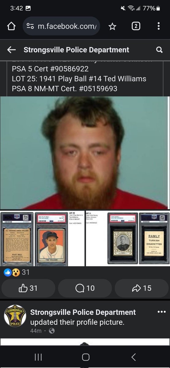 They recovered most of those rare and vintage cards that were stolen from a hotel in ohio. They arrested a guy too @CardPurchaser