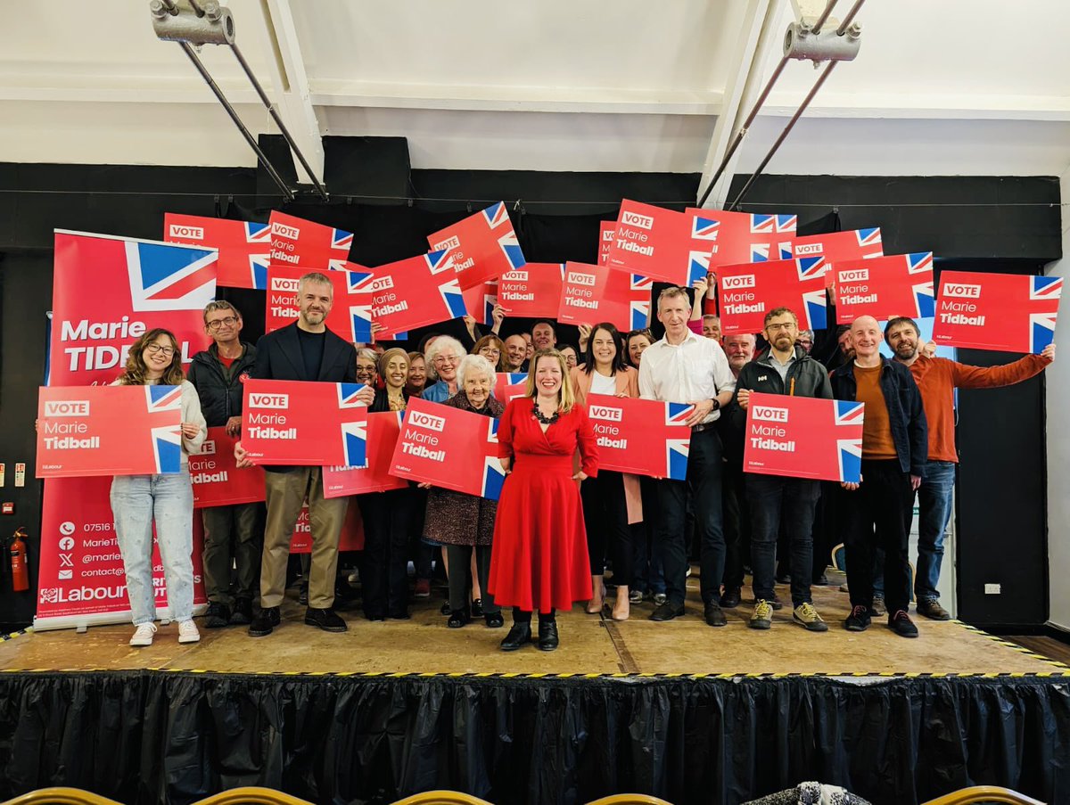 Wonderful to join @MarieTidball at her campaign launch tonight. She’ll be a strong voice in Westminster for Penistone & Stocksbridge. Vote Labour on 4th July 🌹