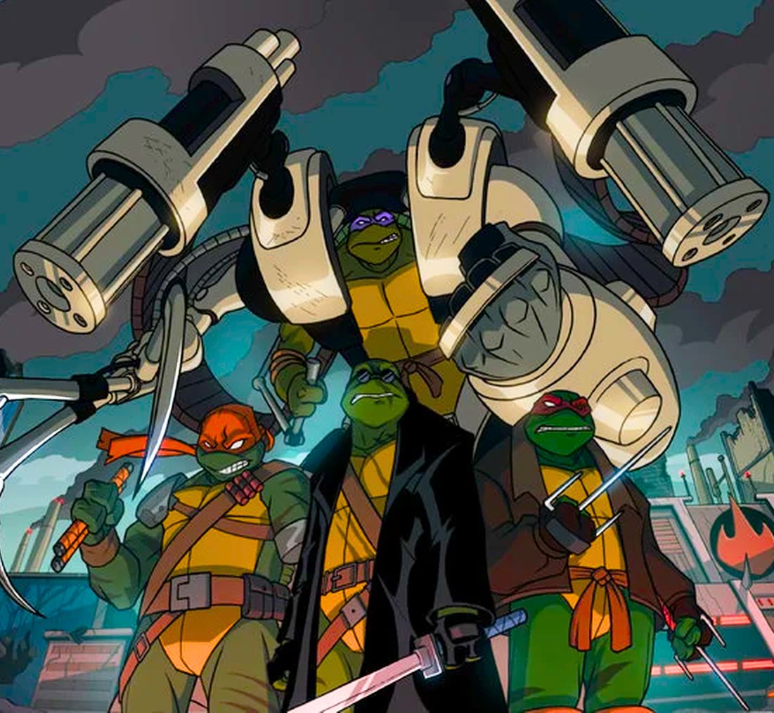 Did you know? In an episode from the 2003 #TMNT show titled 'Same As It Never Was,' Donatello gets sent 30 years into an alternate dystopian future. Here, he meets up with his brothers, who have all gone through a lot over the years. Michelangelo is missing his arm, Raph is