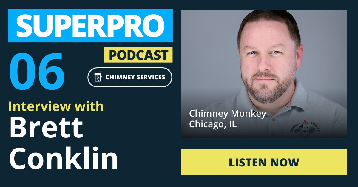 Brett C., co-owner of Chimney Monkey in Chicago, joins our podcast and offers advice for owners. He shares insights on hiring and training employees, key marketing strategies to reach more customers, and underrated features of Housecall Pro’s platform. bit.ly/3yzacth