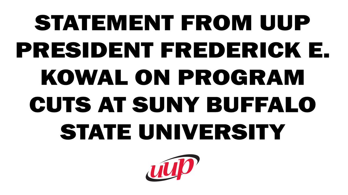 “The announcement of program cuts at SUNY Buffalo State University is yet more proof that SUNY Chancellor John King Jr. is attempting to systematically shrink SUNY by cutting important academic programs and associated faculty and staff at campuses across the state.” Read the