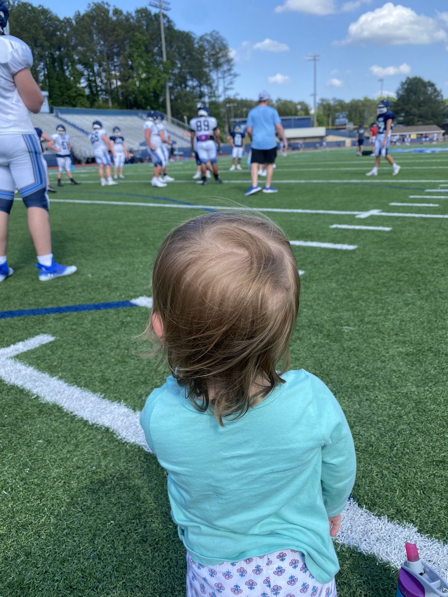 CoachHennes's tweet photo. First spring recruiting in Georgia and couldn’t ask for a better sidekick. She’s got an 👁️ for talent.

#PTP 🦅🏈 https://t.co/GIt7a22KeG