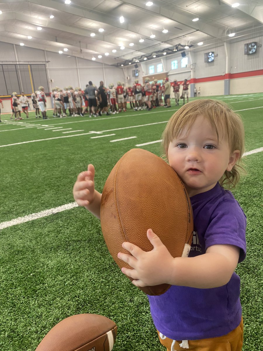 First spring recruiting in Georgia and couldn’t ask for a better sidekick. She’s got an 👁️ for talent. #PTP 🦅🏈
