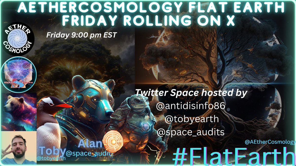 Aethercosmology Flat Earth Friday Rolling on X #FlatEarthFridays Join the chat: x.com/tobyearth/stat… @space_audits @tobyearth @WitsitGetsIt #FlatEarth Streaming on Youtube: youtube.com/live/u52y9pOFl… Rumble: rumble.com/v4x7mgt-aether… Rokfin: rokfin.com/stream/48988