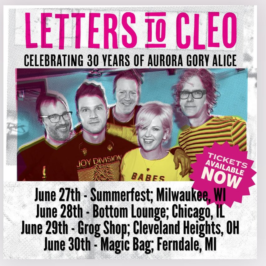 Milwaukee! Chicago! Cleveland! Detroit! We are bouncing through for some s'mores and the rocking THIS JUNE!
get yer tickets -&gt; letterstocleo.net