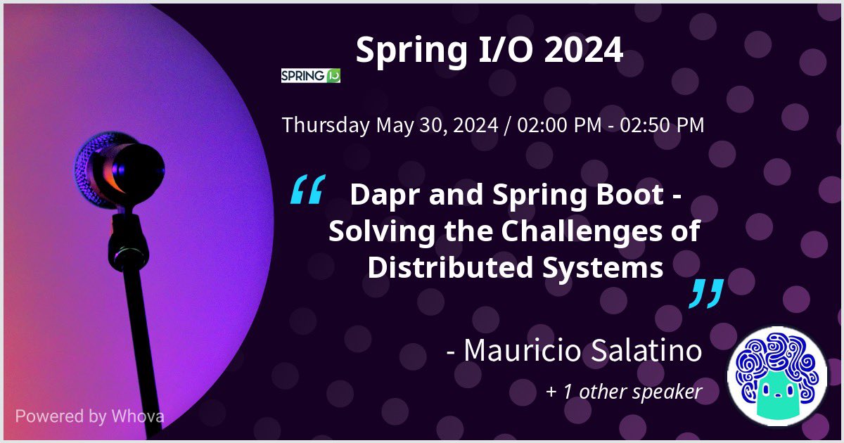 Next week at @spring_io , @vitalethomas and myself will be presenting about @springboot @daprdev and #kubernetes #cloudnative come and join us!