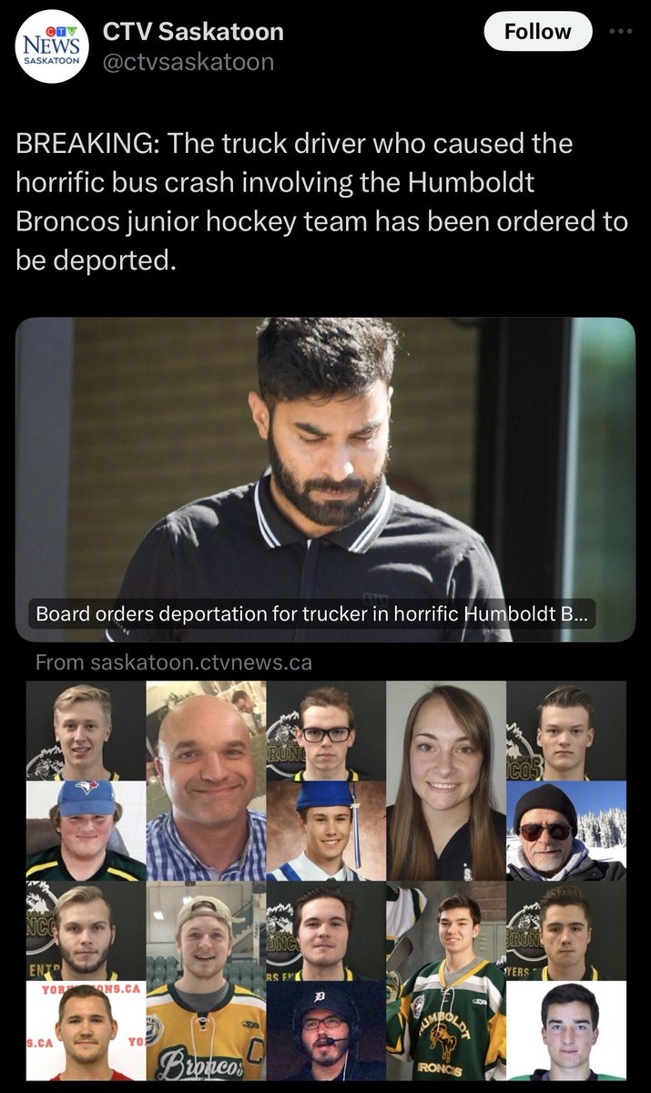 An Indian immigrant who run traffic lights and killed 15 CANADIAN students is sentenced to deportation. He murdered 16 people and injured 13 others; he stole their lives and future and he gets to live freely in India? What kind of justice is this?