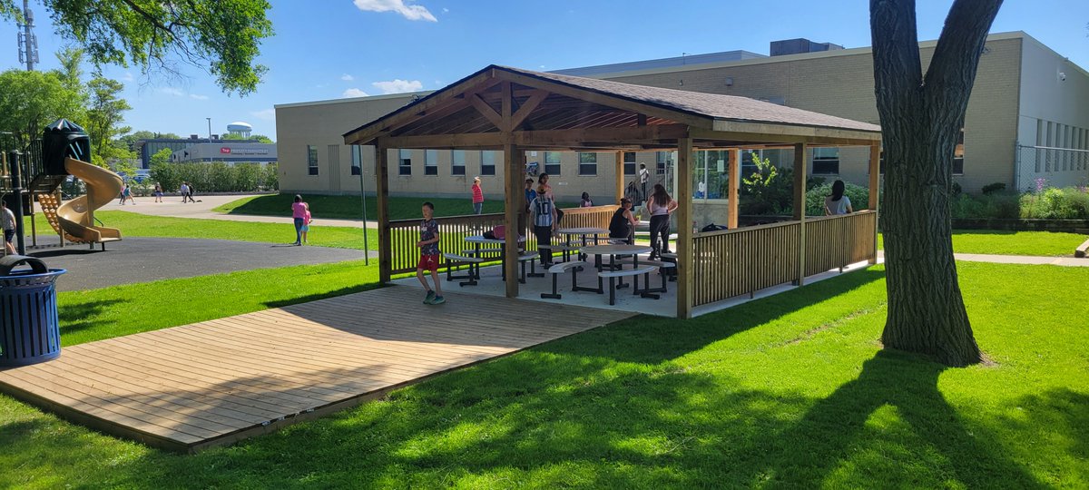 Our brand-new outdoor classroom is built and ready for students! #ecoschools #outdoorlearning #outdoorlearningenvironment #outdoorclassroom