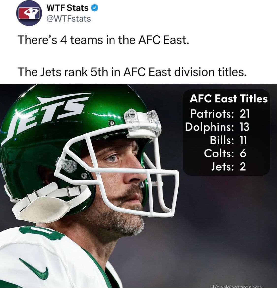 😂 Fuck the Jets and fuck Aaron Rodgers