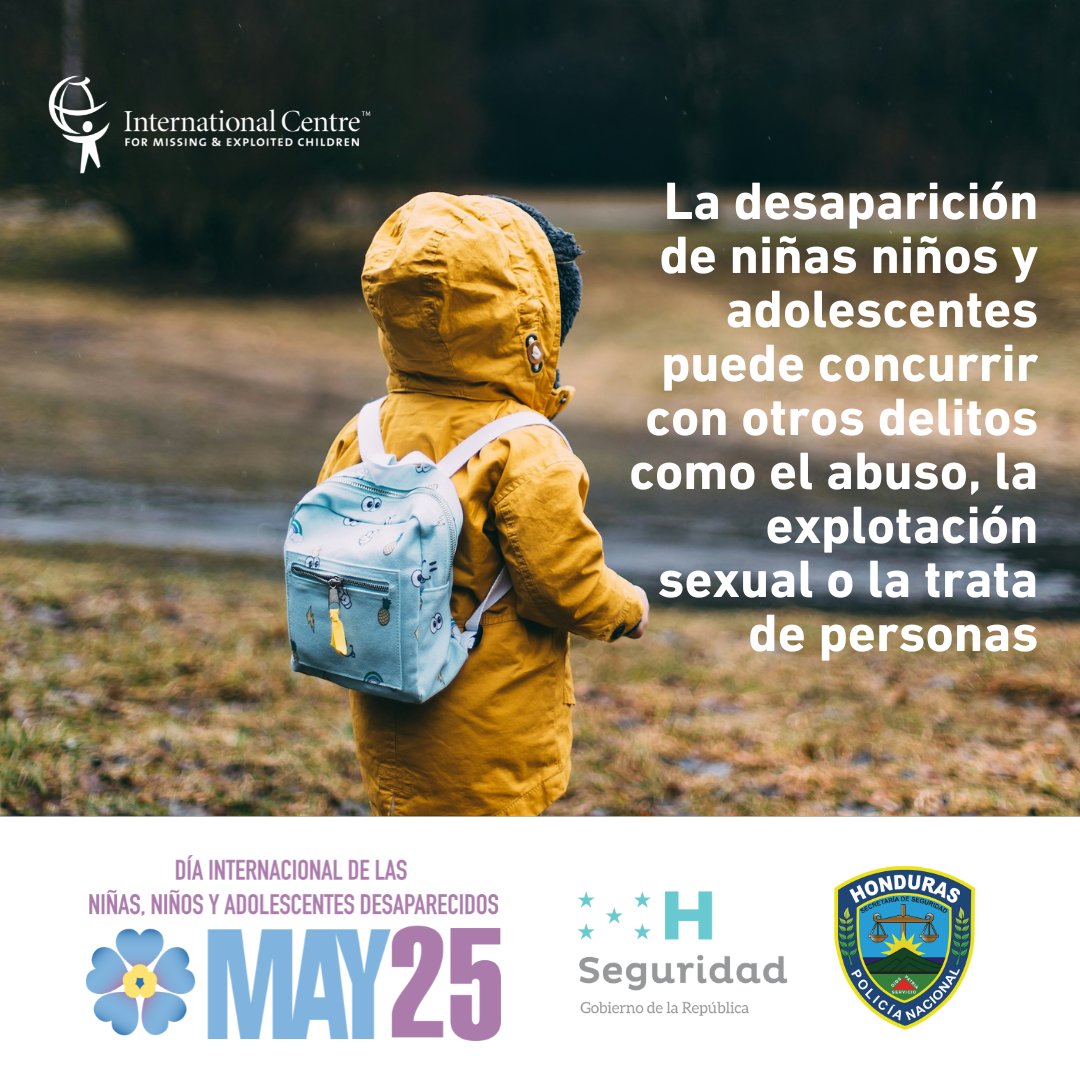 #DíaInternacionalDeLasNiñasNiñosYAdolescentesDesaparecidos 👧🧒 #MissingChildrenDay #bepresentfortheabsentones @ICMEC_official