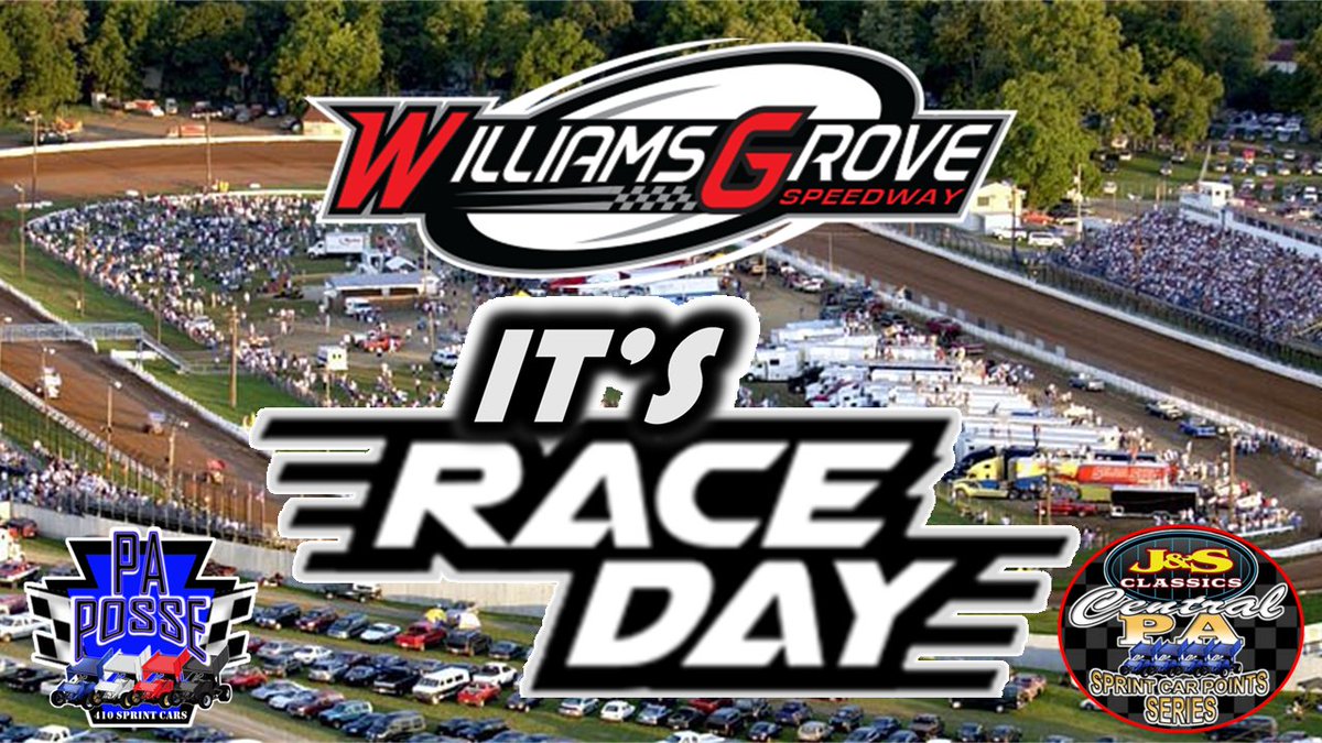 @WingedNation It's RACEDAY for the Central PA Sprint Car Series #PAPosse @WilliamsGrove