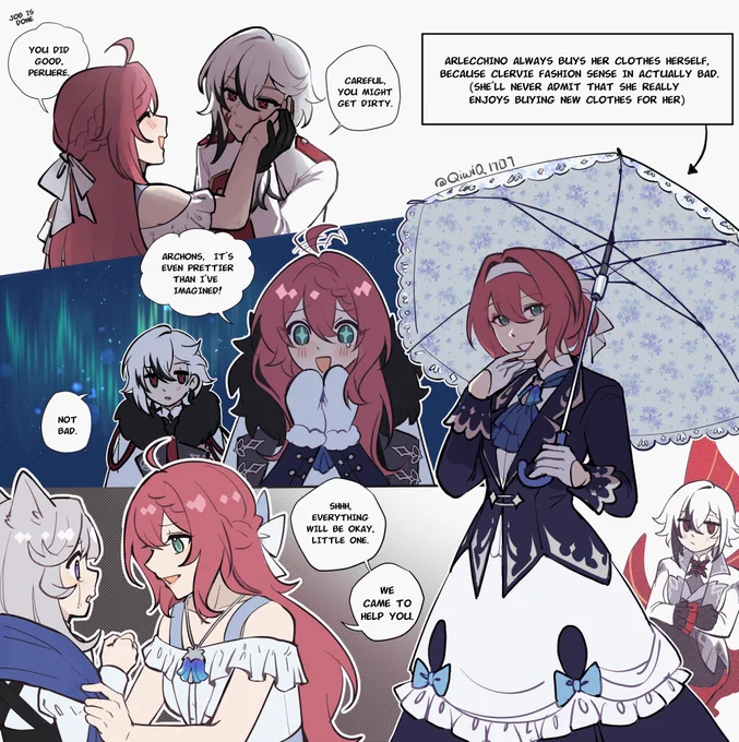 AU in which Clervie didn't die and she directs the House of the Hearth together with Arlecchino. PART 2

#Arlecchino #Clervie #GenshinImpact #原神 