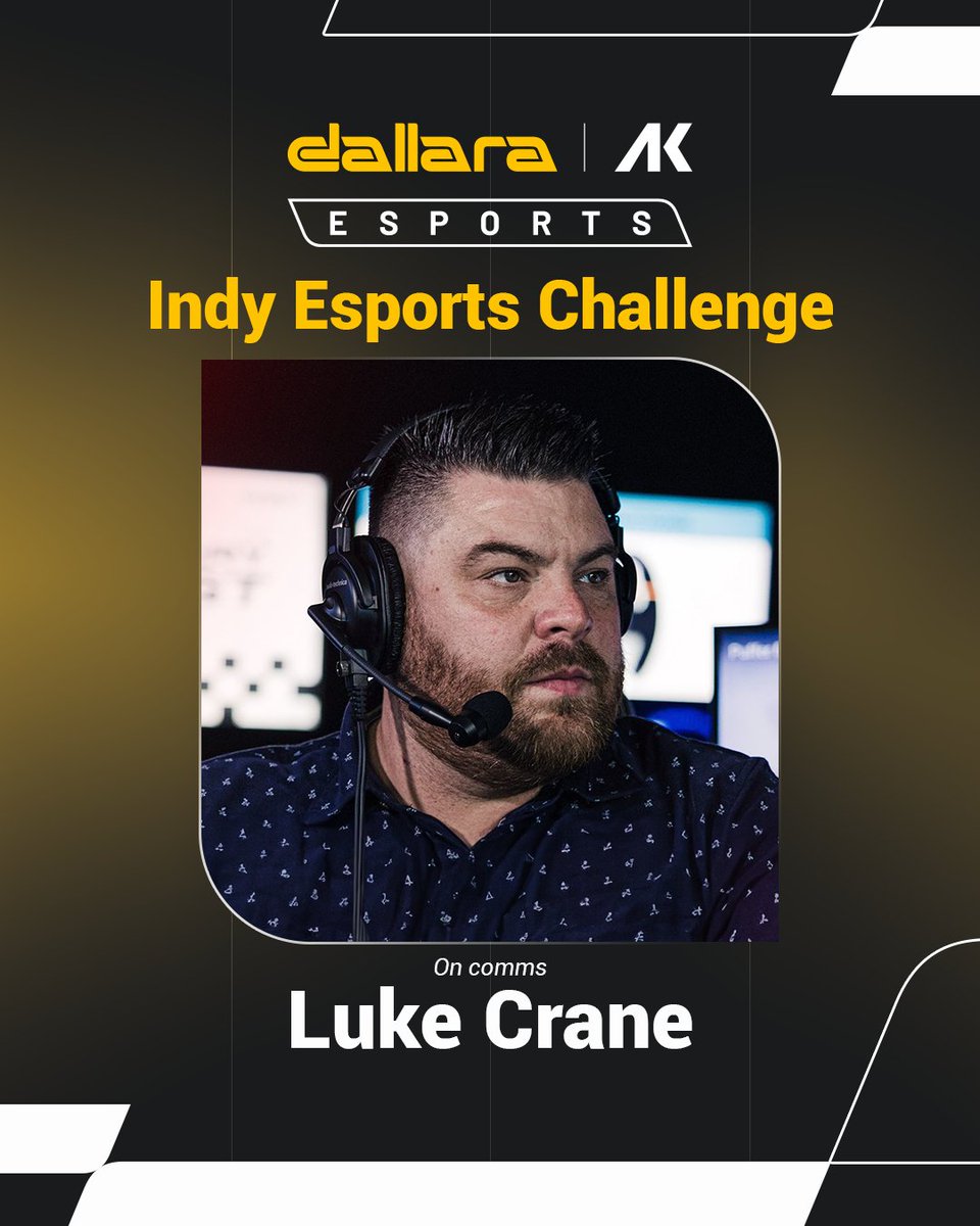🎙️It's not a competition without a caster! @DallaraGroup - AK Esports is proud to announce that @Actrollvision will join us for the Indy Esports Challenge at the IndyCar Factory on May 25! 🏁 With him, we’ll have @DevinPote from the Ball State University Esports and Sports Link
