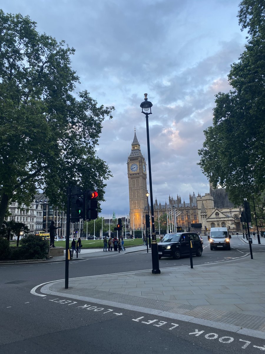 The Ayrton Light - aka the Democracy Lamp - shines at the top of Big Ben’s tower indicating Parliament is sitting tonight. Minutes later Parliament was prorogued and the general election campaign can start in earnest.