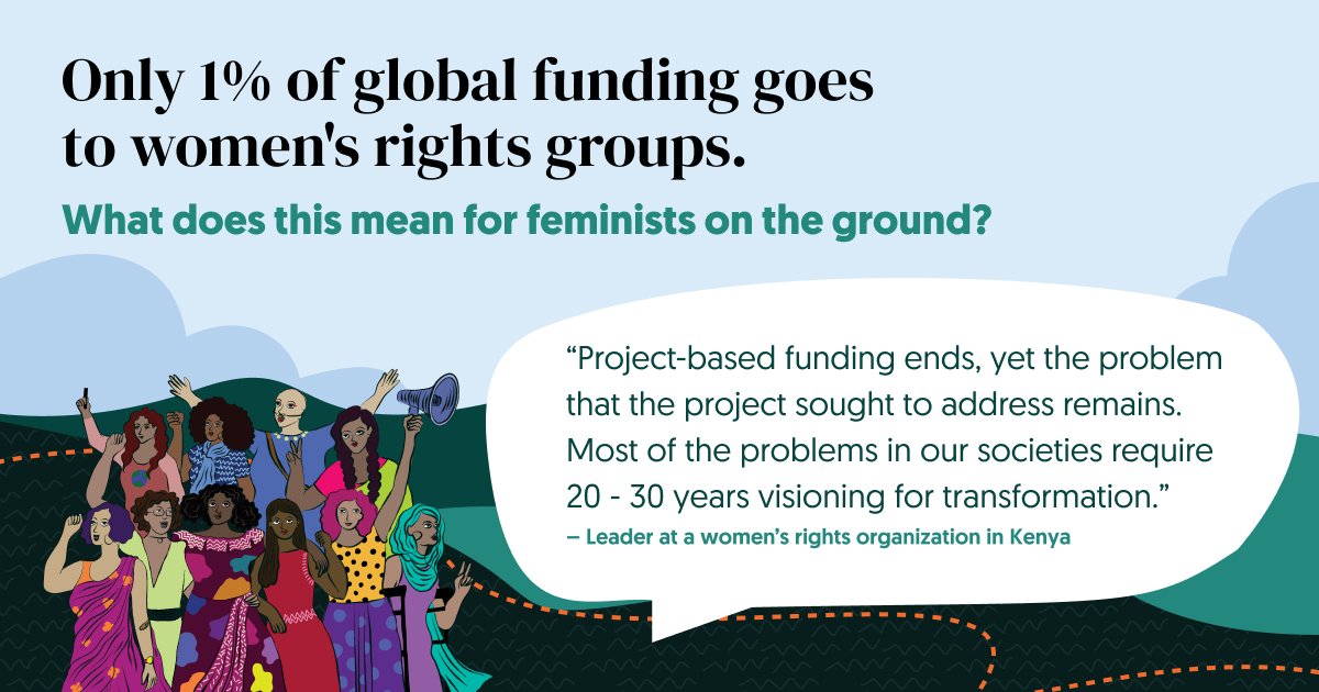 Feminist movements are calling for an end to the top-down approach & uneven power dynamics in funding practices that uphold colonial & patriarchal principles. Inclusive, intersectional funding is key for #FeministAccountability. ❤️ if you agree. bit.ly/SMTM-FA24
