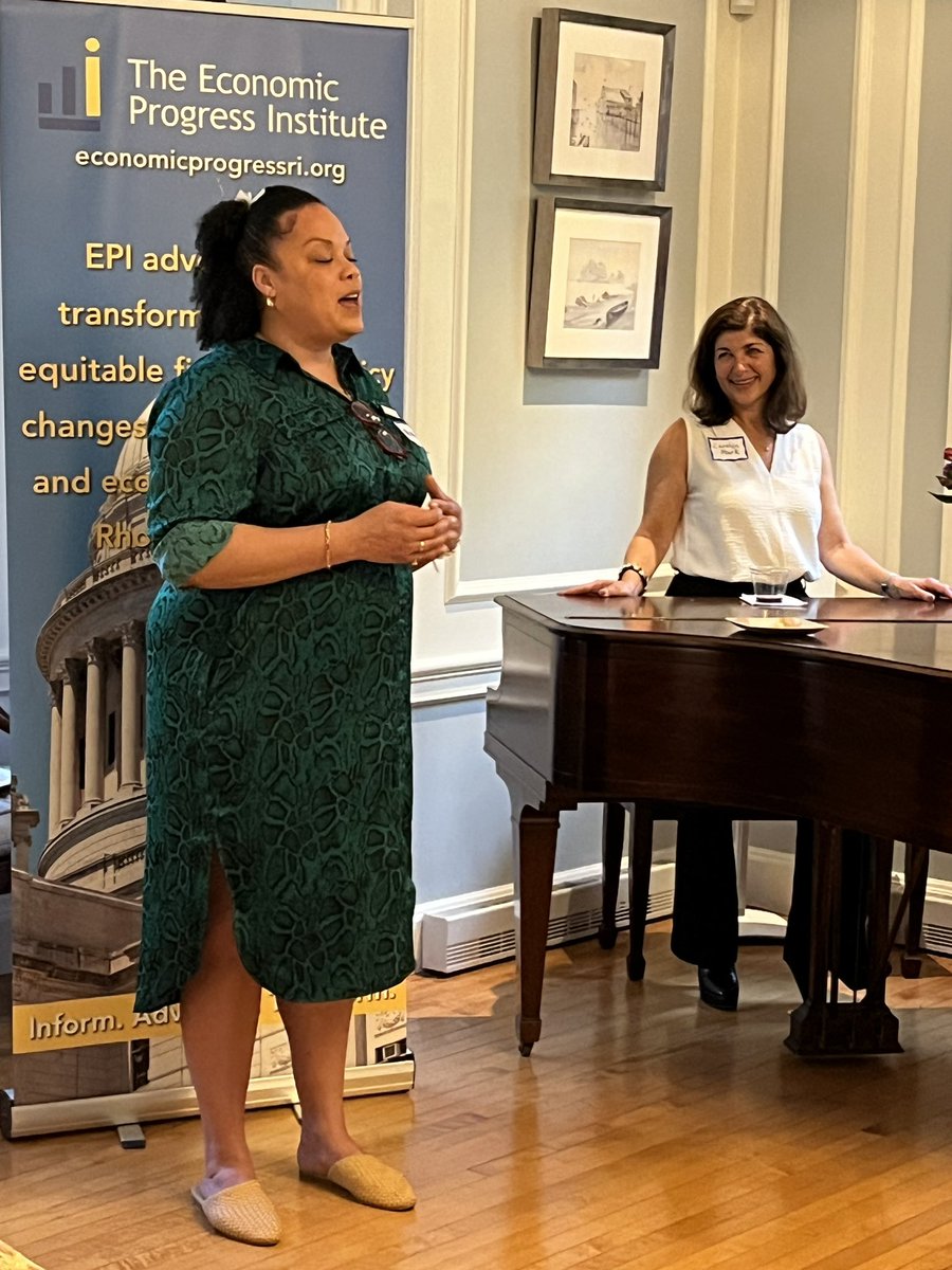 Advancing economic justice and mobility is something we invest in @rifoundation. I was glad to join supporters of @econprogressri recently to hear more about the research, analysis, and advocacy work this transformational org is focused on.