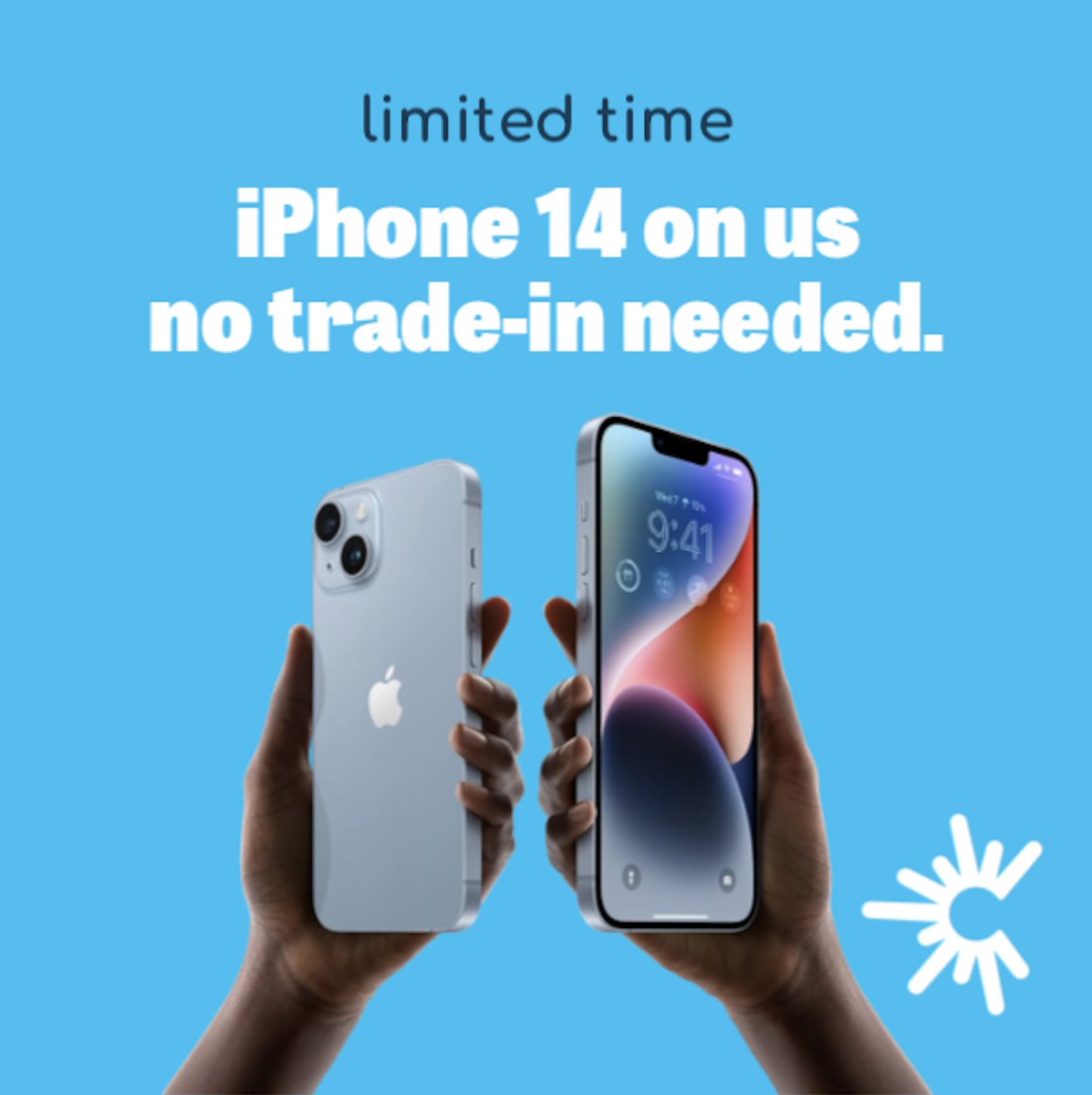 Don’t miss your chance to get iPhone 14 on us, no trade-in needed with a new line at C Spire. Plus, get Apple Watch SE for only $5/mo with a new watch line. Two of the best devices around on a nationwide 5G network built around you. That's Customer Inspired.