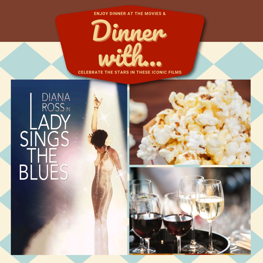 TowerTheatreCA's tweet photo. Diana Ross stars as the legendary Billie Holiday in LADY SINGS THE BLUES! See it on the big screen this Monday May 27 as our #DinnerWith Series continues + enjoy 10% off food & drink while you're here! https://t.co/X4Pm5dOpR9 https://t.co/8H0W6ptuFE