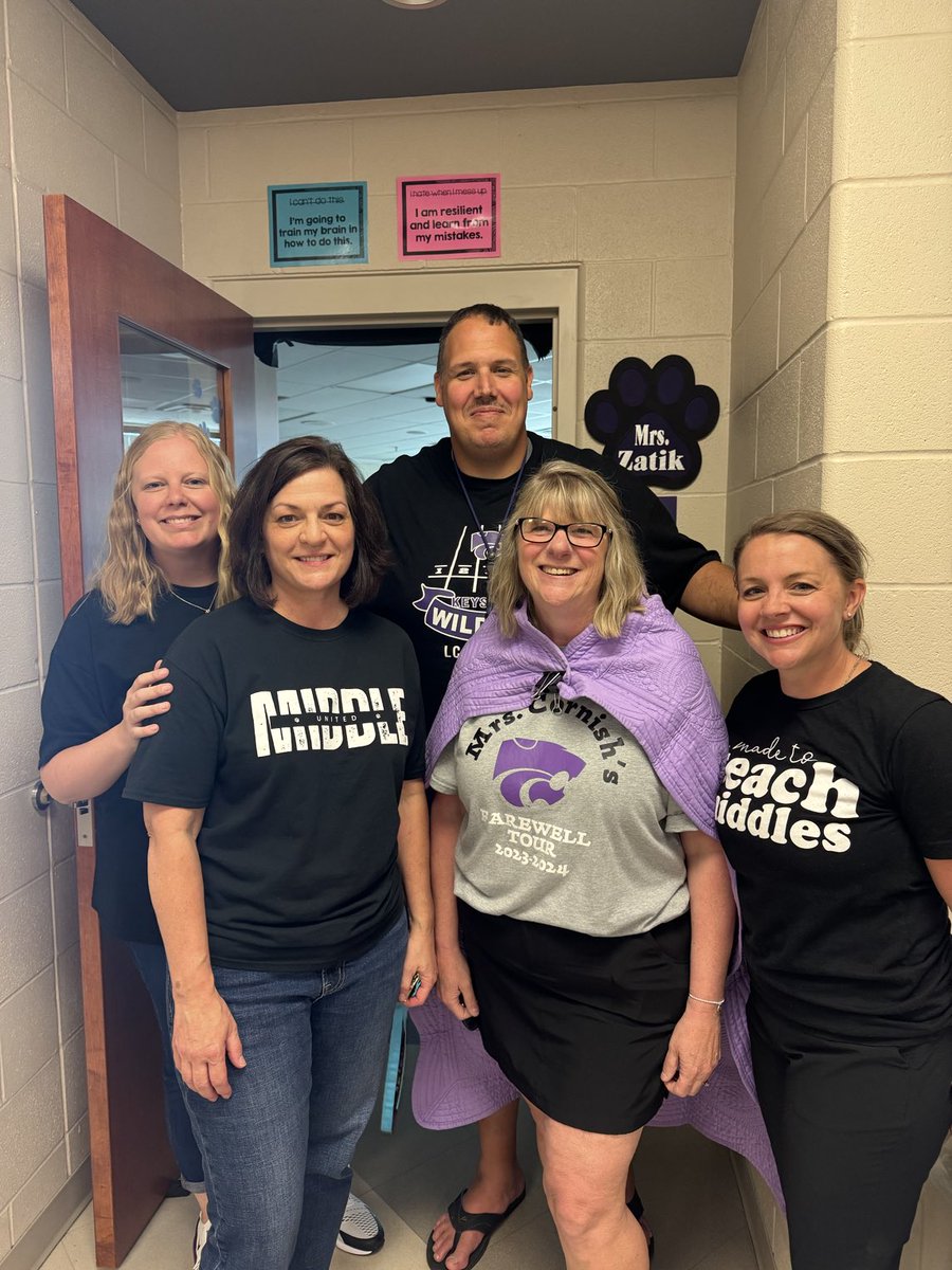 Shouting it from the rooftops—-CONGRATS MRS. CORNISH!!!! Let your new adventure begin and start enjoying your retirement!!! 💜💜💜💜