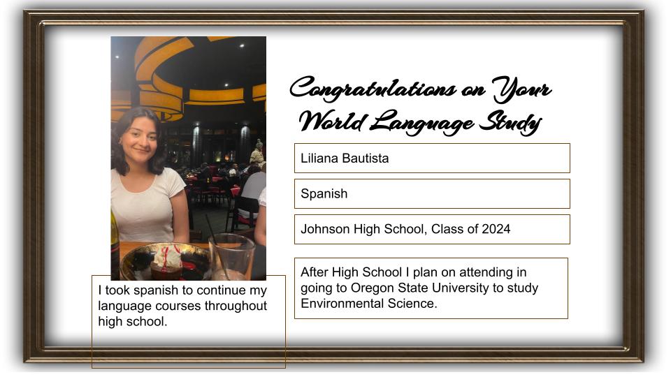 NEISD WL (@neisdwl) on Twitter photo Congratulations, Liliana Bautista! Spanish Senior at Johnson High School!! <a href="/CTJohnsonHigh/">CTJHighSchool</a> Congratulations, Liliana Bautista! Spanish Senior at Johnson High School!! <a href="/CTJohnsonHigh/">CTJHighSchool</a>