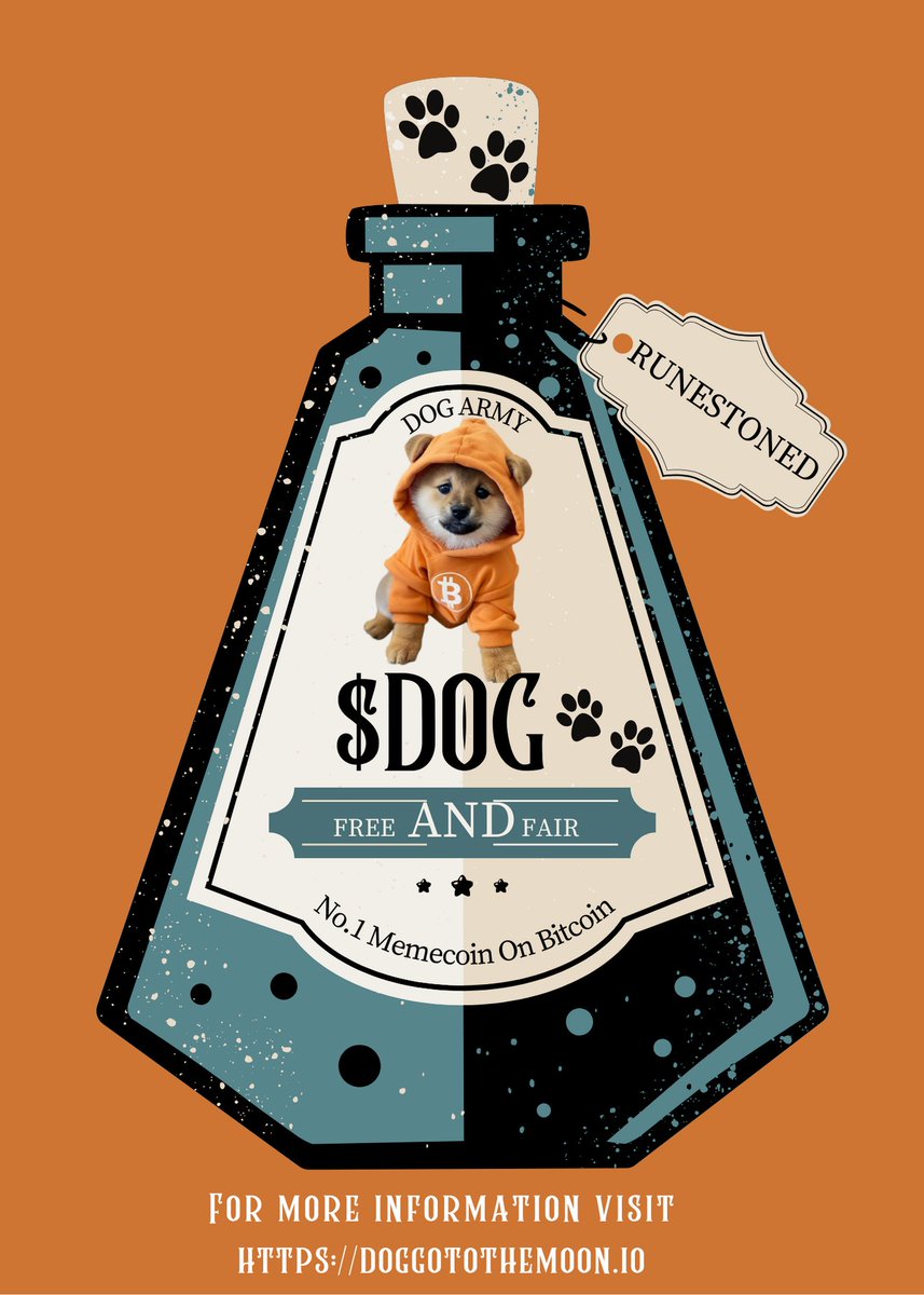🐶🫖 $DOG The Antidote to Crypto FUD

Tired of negativity in the #crypto space? Join the $DOG ARMY and surround yourself with positivity and community spirit! #FREEANDFAIR #bitcoin

REPOST IF YOU GOT THE $DOG POTION! 🐾