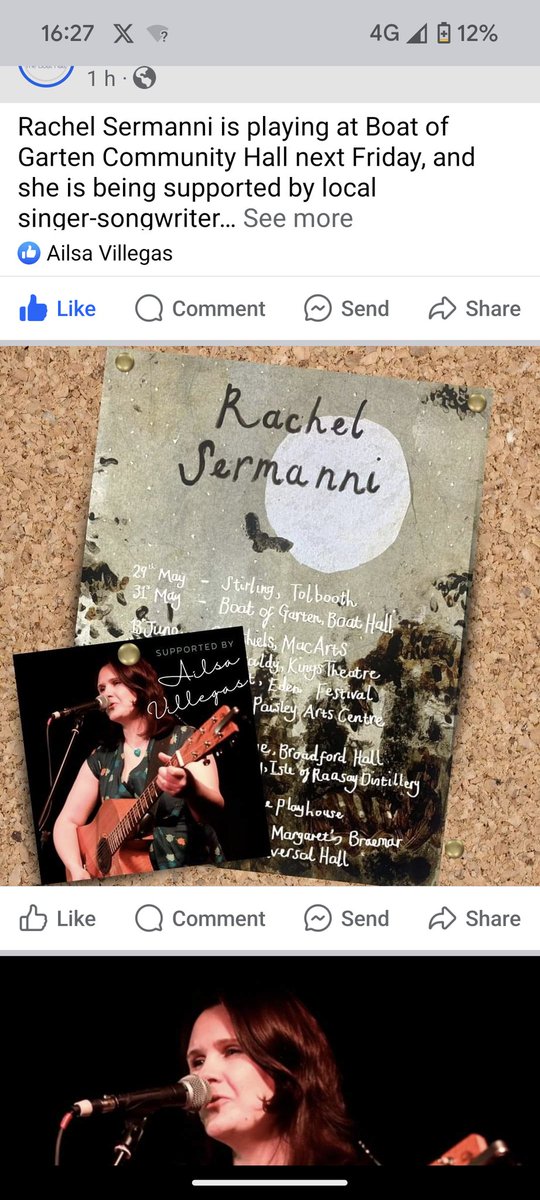 I'm getting back to music. Coming up next Friday 31st May I will b supporting @RachelSermanni @boat_hall should be a great night. Do come along!