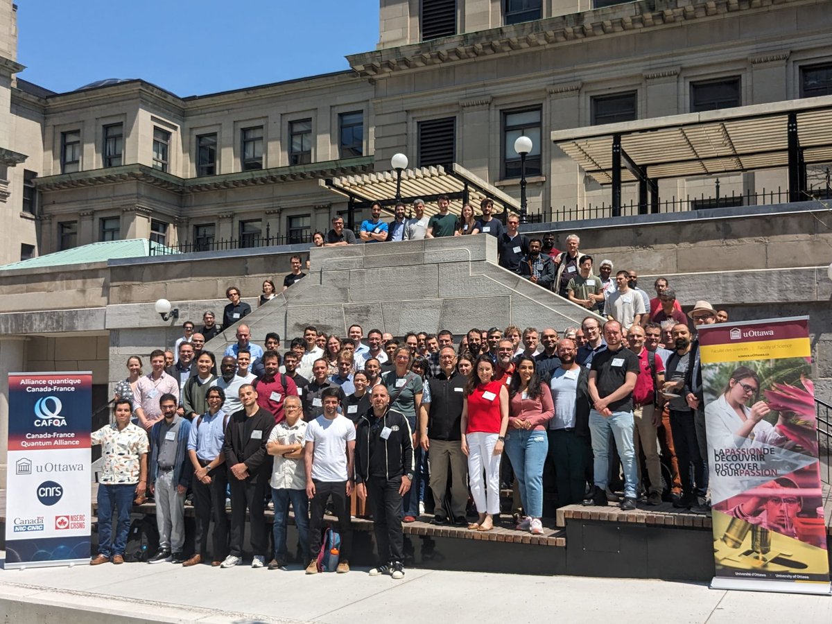 CNRS_Canada's tweet photo. Un grand merci à @uOttawa et @CNRC_NRC, hôtes et co-organisateurs du colloque #CAFQA 2024, à Ottawa.
Merci aux plus de 120 participants venus de 🇫🇷 et du 🇨🇦 pour échanger sur les récentes avancées en sciences et technologies #quantiques.
#CNRSInternational 🌎 https://t.co/GBr8HOUkGv