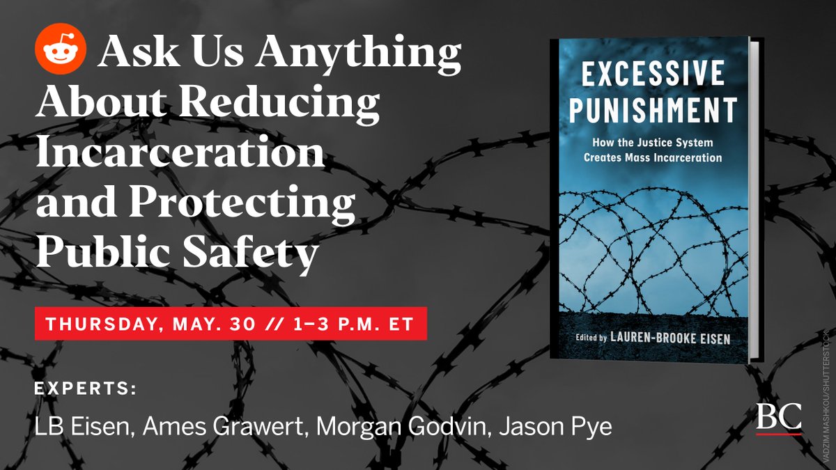 Why is the U.S. criminal justice system so punitive, and what reforms would center human dignity and fairness? Join contributors in the new book Excessive Punishment @ColumbiaUP for a Reddit AMA on May 30, 1-3pm ET. Learn more about the book: bit.ly/3POxhhl