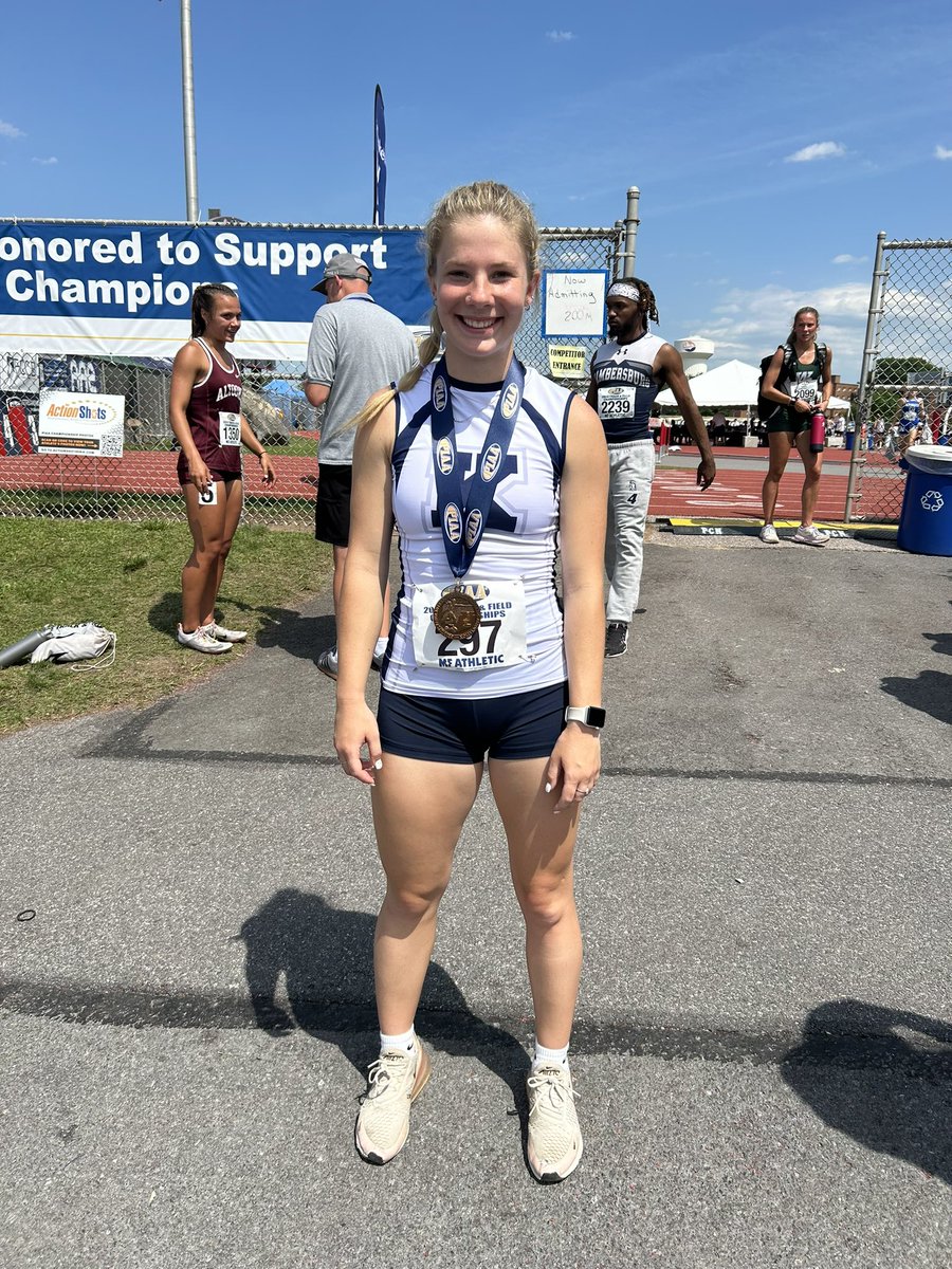 Kutztown senior Lauren Akers grabs her first career state medal. She took fourth in the 2A javelin on Friday’s opening day of the PIAA Track and Field Championships at Shippensburg with a Berks Best of 128-4.  <a href="/MDrago59/">Mike Drago</a>
