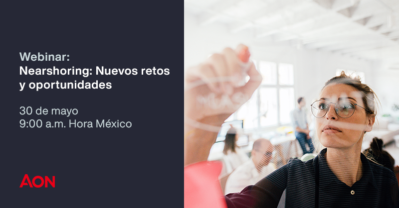 Únete al webinar de nuestro #AliadoComercial donde expertos compartirán estrategias clave para enfrentar los desafíos que conlleva esta tendencia. 

Regístrate:
contact.aon.com/nearshoring-ca…

#AliadoComercial #AON #BeneficiosCMIC