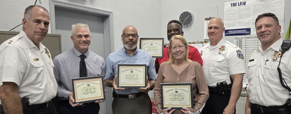 Today we honored 140 years of combined service  to the City of Philadelphia by members of @phiilypolice Major Crimes Unit. Thank Sgt. Jackson (40 yrs), Capt. Smith (30 yrs), Det. Hammond (35 yrs) &amp; Det. McGowan (35 yrs). #HonorIntegrityService