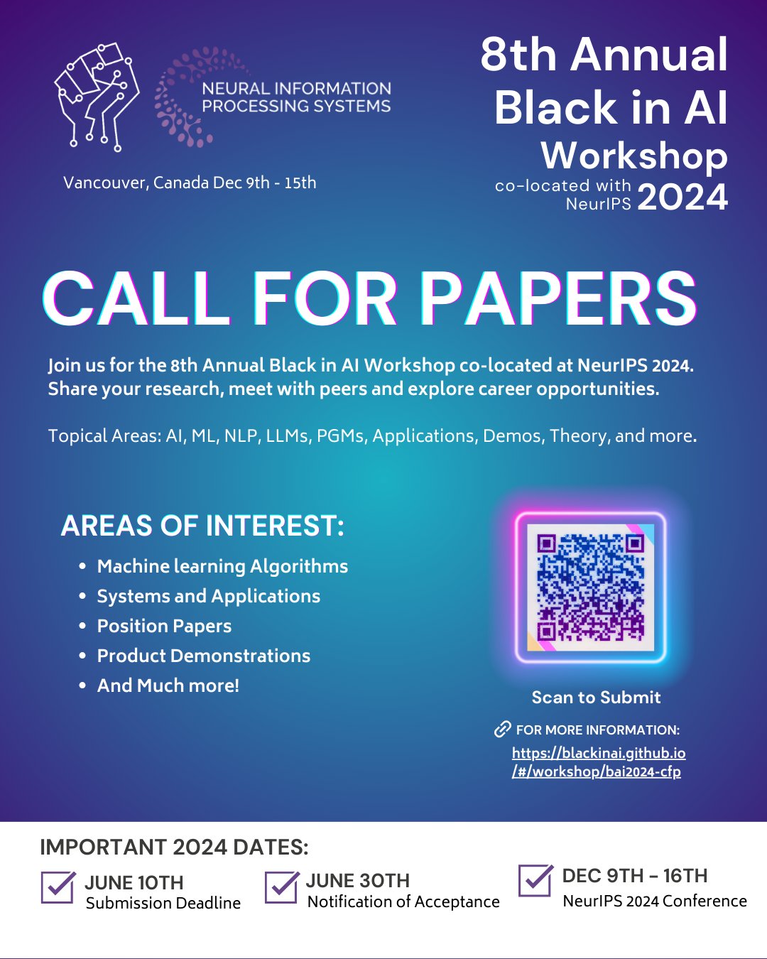 Black in AI on X: &ldquo;Join us for the 8th Annual Black in AI Workshop 