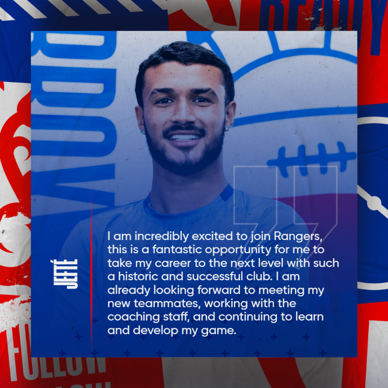RangersFC's tweet photo. ✍️ Welcome to #RangersFC, Jefté.

Click to Read More 👇