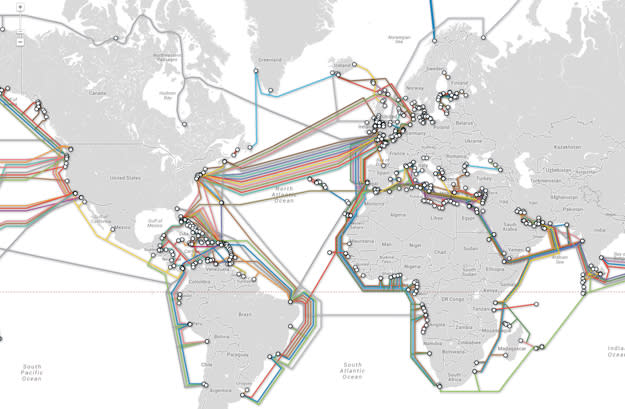 Am I the only one who didn't know that the entire internet is literally wired physically with undersea cables?