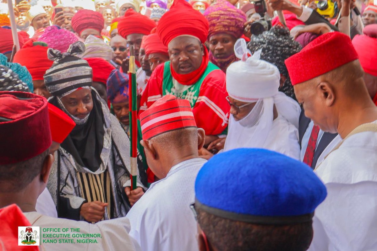 I was well-honored to receive His Royal Highness, Muhammadu Sanusi II, the Emir of Kano, who received his appointment letter, today. The event marked a significant milestone in the history of our state, as it ushers in the unification of Kanawa under one umbrella of the