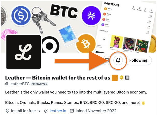 Leather - Grow your Bitcoin tweet media
