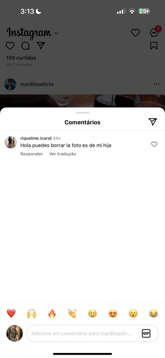 Lo que ocasiona el Bug de IG😹😹😹
(Al parecer le sale la foto de su hija, como a mí el ceviche que subí a stories)😹😹
#Ig