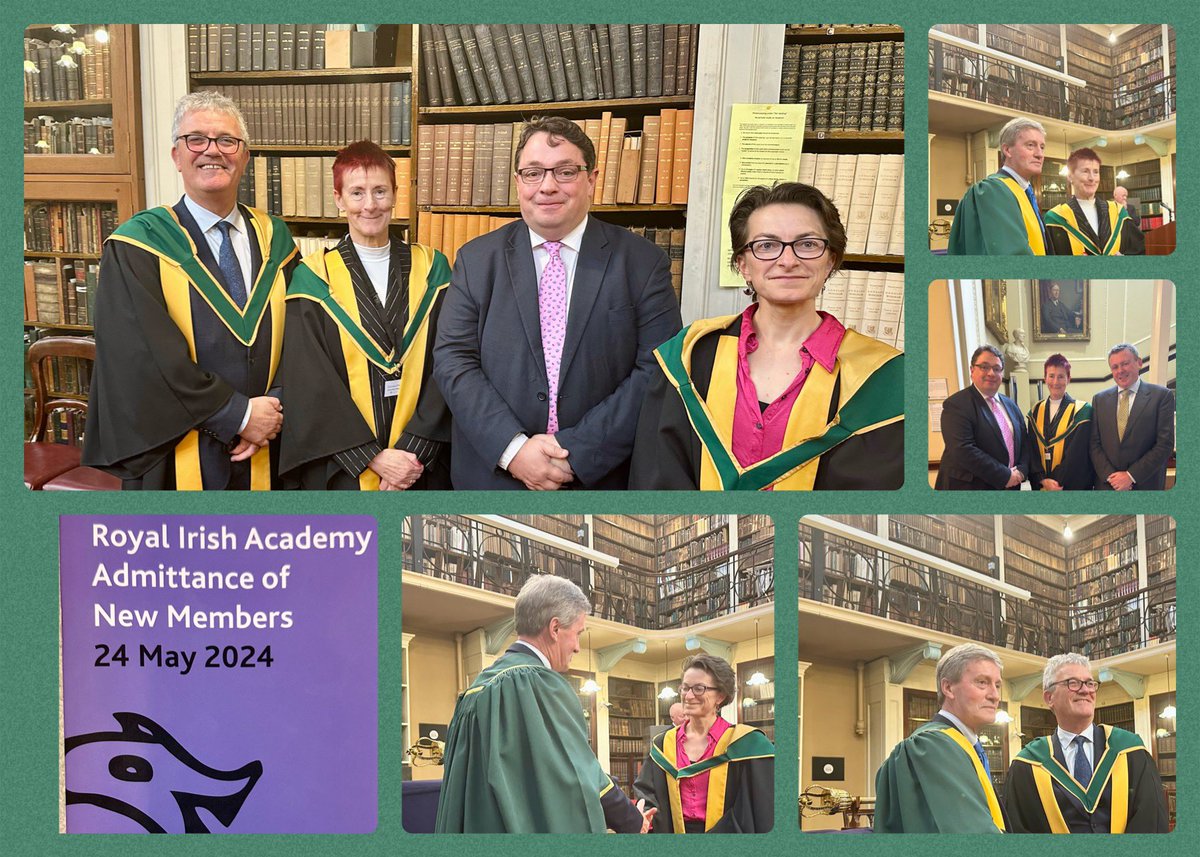 Huge congratulations to @ucc colleagues @johbees @MariaMcN_palaeo & Caitriona O’Driscoll who were admitted into the Royal Irish Academy today - really nice afternoon at @RIAdawson