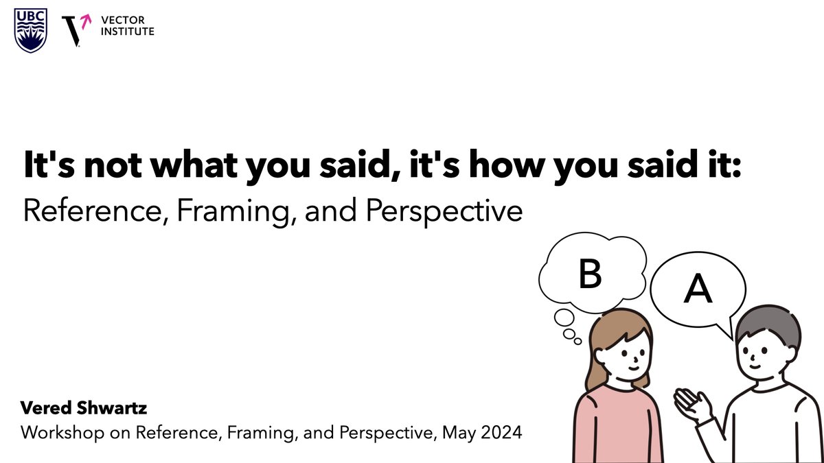 Vered Shwartz (@veredshwartz) on Twitter photo I'm not at #lreccoling24 but I will give a remote talk about lexical variability in the workshop on Reference, Framing, and Perspective on Sat, 9:10 am Italy time. (And if you missed <a href="/MTaranukhin/">Maksym Taranukhin 🇨🇦🇺🇦</a>'s poster about stance detection, this work will make an appearance in the talk too). I'm not at #lreccoling24 but I will give a remote talk about lexical variability in the workshop on Reference, Framing, and Perspective on Sat, 9:10 am Italy time. (And if you missed <a href="/MTaranukhin/">Maksym Taranukhin 🇨🇦🇺🇦</a>'s poster about stance detection, this work will make an appearance in the talk too).