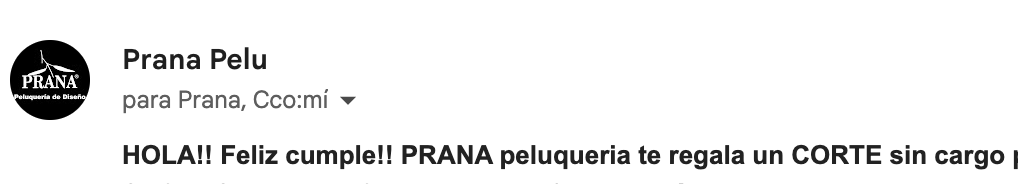 marttaina's tweet photo. sos el único que nunca me falla, mail de corte gratis por mi cumpleaños de peluquería prana. la única constante en mi vida desde 2007 cuando me fui a teñir el pelo de azul y casi me dejan pelada pero me anotaron en su mailing. https://t.co/Bv2TGfTrvv