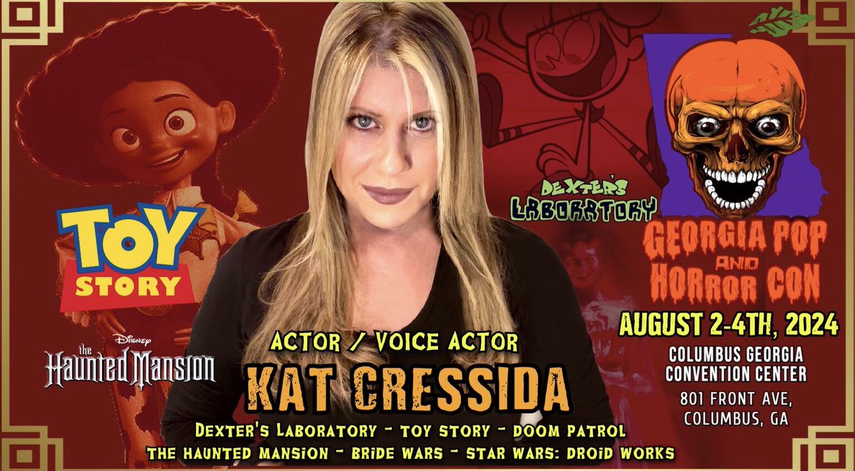 KatCressida's tweet photo. The HAUNTED MANSION Bride 🪓👰🏼‍♀️🪓
... has MORE 🔪 KILLER NEWS!

#SPOOKY MAGIC to get thru 🎃 #HalfwayToHalloween:

💀 GEORGIA POP &amp; HORROR 💀

LOVE 🎃 #Halloween? JOIN US!

#HalloweenCon #HauntedMansion
#HorrorConvention 
@PromoteHorror @Horror_Retweet #HalloweenTime #FanFriday https://t.co/joBzPJnyNE