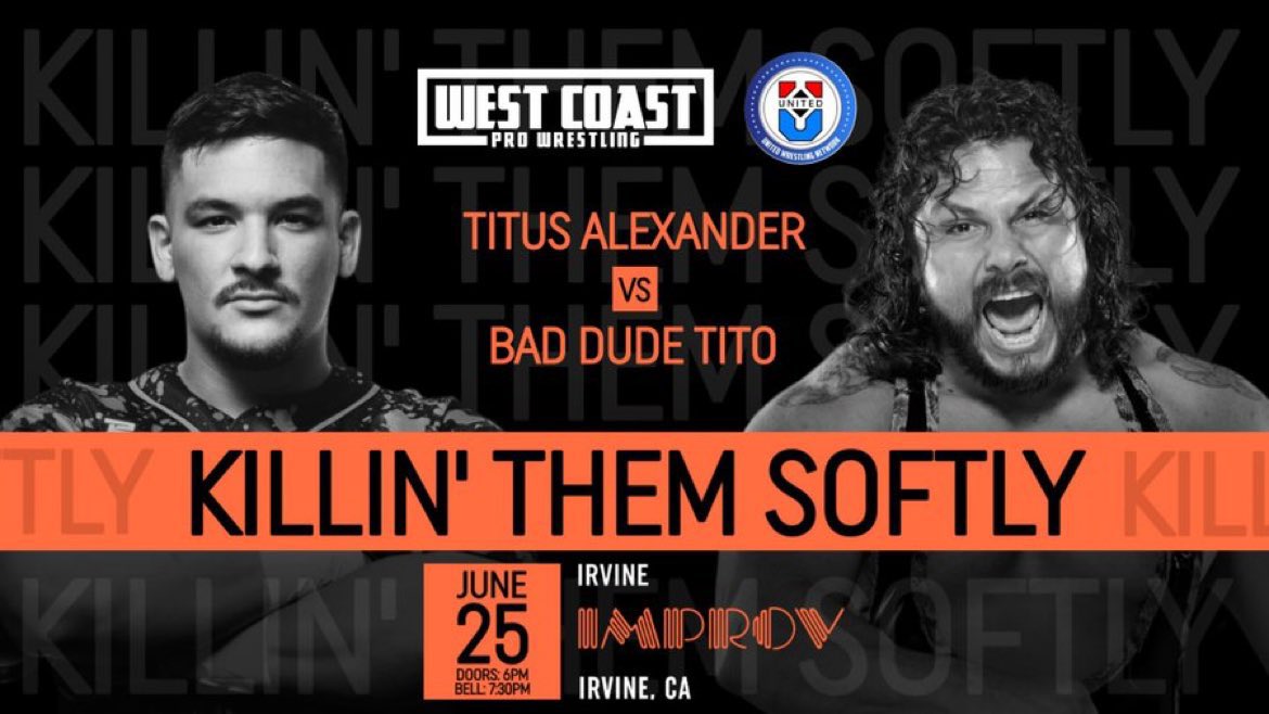 One month away from Killin’ Them Softly at @TheIrvineImprov! Tickets are still available to see the starts of West Coast Pro Wrestling and the United Wrestling Network in action! 🎟️: improv.com/irvine/comic/c…
