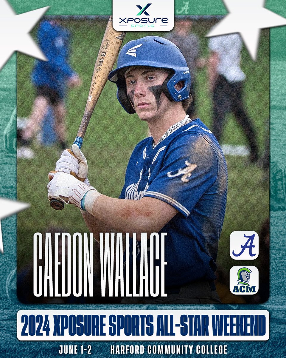 ⭐️⚾️𝟐𝟎𝟐𝟒 𝐀𝐋𝐋-𝐒𝐓𝐀𝐑 𝐖𝐄𝐄𝐊𝐄𝐍𝐃⚾️⭐️

👀 𝗥𝗢𝗦𝗧𝗘𝗥 𝗔𝗡𝗡𝗢𝗨𝗡𝗖𝗘𝗠𝗘𝗡𝗧 👀

💥 Welcome 𝗖𝗮𝗲𝗱𝗼𝗻 𝗪𝗮𝗹𝗹𝗮𝗰𝗲 from Allegany to this year's All-Star Weekend! 👊

📅 𝗝𝘂𝗻𝗲 𝟭𝘀𝘁-𝟮𝗻𝗱
🏟️ 𝗛𝗮𝗿𝗳𝗼𝗿𝗱 𝗖𝗖

<a href="/CaedonWallace/">Caedon Wallace</a> | <a href="/AlleganyBB/">Allegany HS Baseball</a> | <a href="/ACMTrojans/">ACM Trojans</a>
