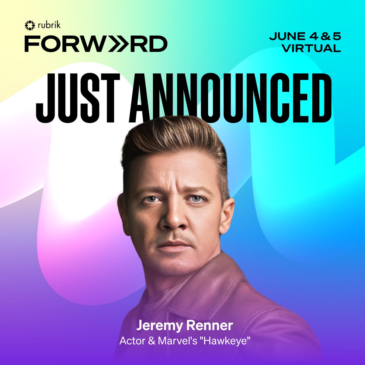 #ICYMI: You know him as Hawkeye from Marvel’s Avengers or as Mike from the Mayor of Kingstown: Jeremy Renner is joining us at #RubrikFORWARD! Don’t miss this gripping keynote–save your spot now: rbrk.co/4axN3oW