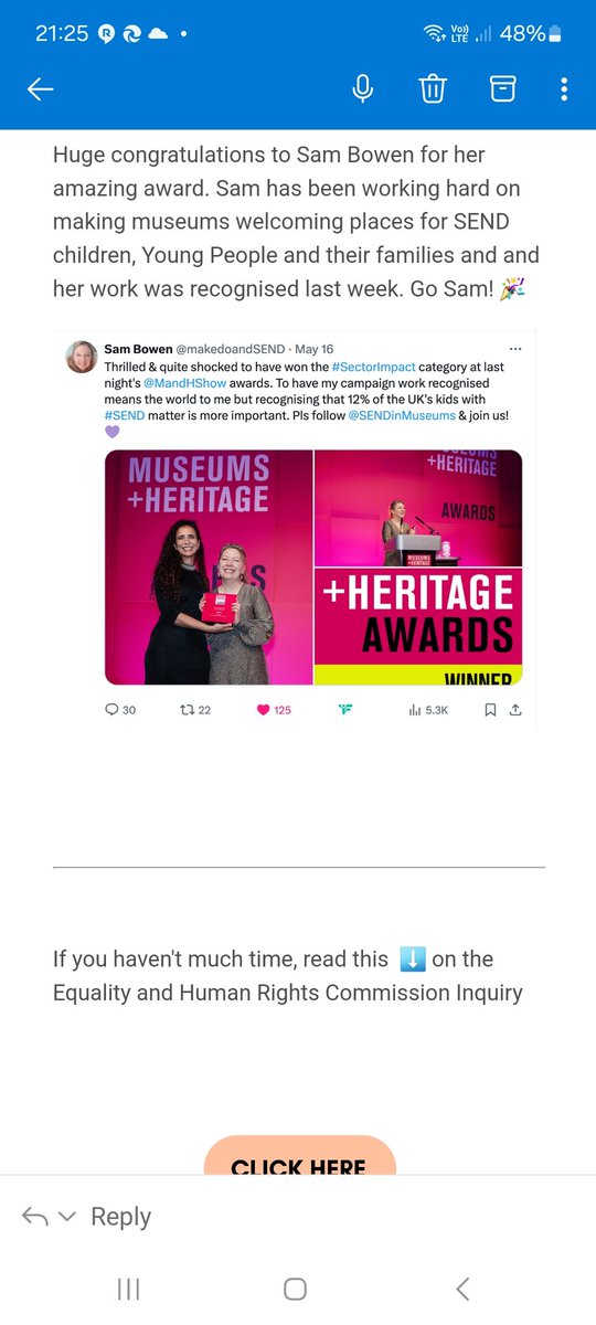 makedoandSEND's tweet image. Despite my best efforts I wasn't able to get any #Press interest in my @MandHShow award win last week, so it was a beautiful thing to read this in @WeAreCarers weekly newsletter. Thank you so much for celebrating this with me. People forget I am a #Carer first and foremost! Xx