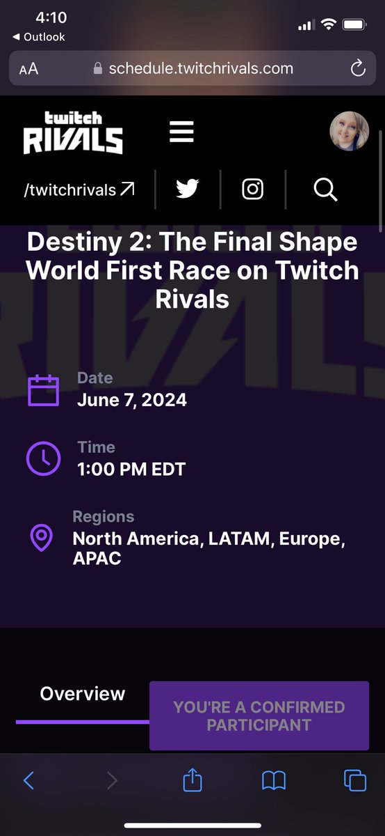xSkuLLzee's tweet photo. Ive been invited by #TwitchRivals and accepted the #Destiny2 #WorldFirstRace invitation to stream again! So please join me, @Caster3752 & our team as we take on the #Witness in #TheFinalShape on June 7th!!
https://t.co/YinrJ3WyXb https://t.co/NcwtBfjwTB