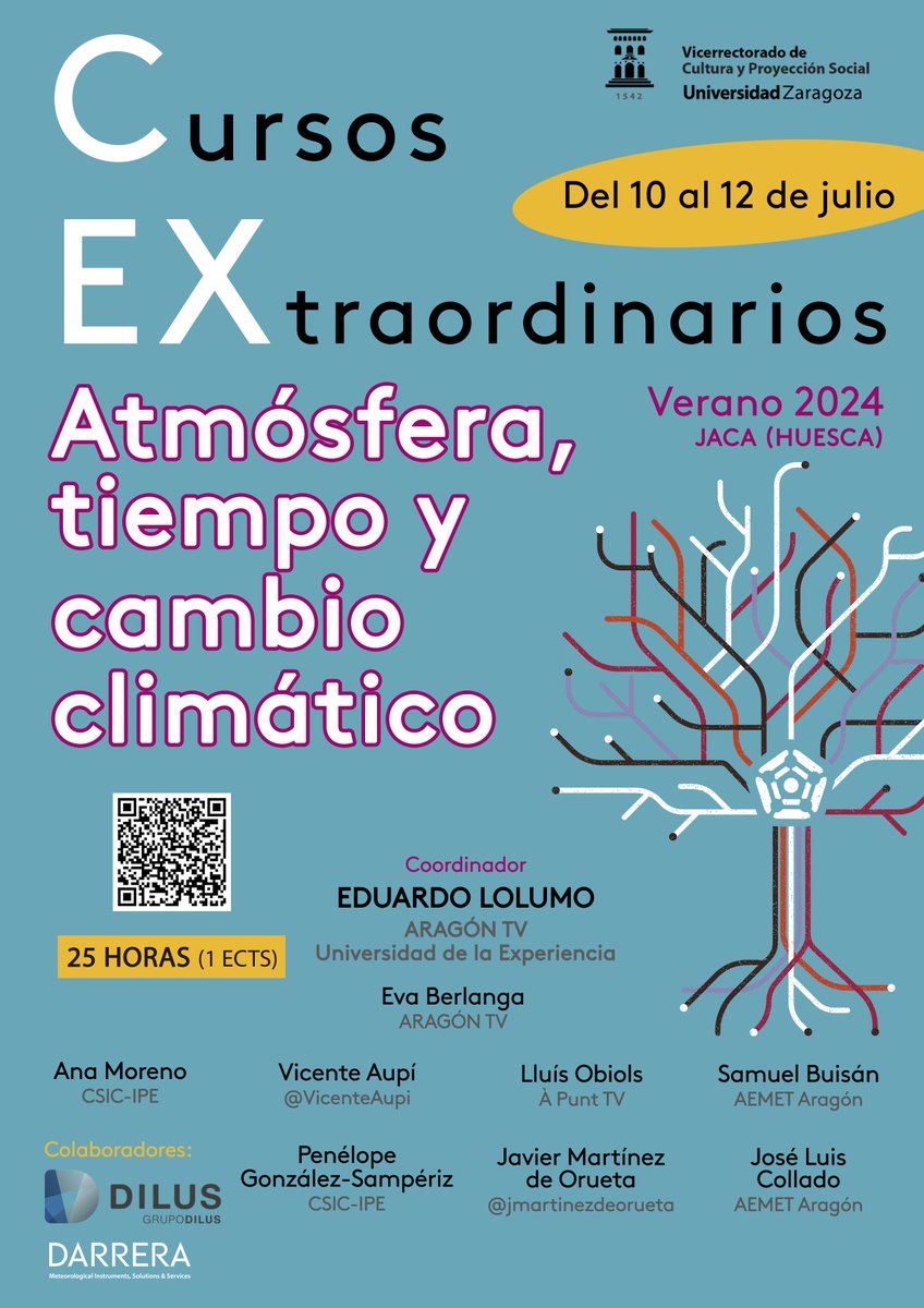 Aragón TV El Tiempo (@eltiempo_atv) on Twitter photo VIII edición renovada #cursoextraordinario #Atmósfera #tiempo y #CambioClimatico #Jaca 10,11 y 12 julio 2024
Info:
cursosextraordinarios.unizar.es/curso/2024/atm…
<a href="/EvaBerlangaC/">Eva Berlanga</a> <a href="/VicenteAupi/">Vicente Aupí</a> <a href="/llobiols/">Lluís Obiols</a> <a href="/javioru/">Javi Martinez</a> <a href="/PaleoIPE/">Paleo-IPE</a> <a href="/AEMET_Aragon/">AEMET_Aragón</a> @colladico <a href="/aragontv/">Aragón TV</a> <a href="/CexUnizar/">Cursos Extraordinarios - Universidad de Zaragoza</a> <a href="/unizar/">Universidad Zaragoza</a> <a href="/darrera_meteo/">DARRERA</a> <a href="/dilus_inst/">DILUS Instrumentación y Sistemas S.A</a> VIII edición renovada #cursoextraordinario #Atmósfera #tiempo y #CambioClimatico #Jaca 10,11 y 12 julio 2024
Info:
cursosextraordinarios.unizar.es/curso/2024/atm…
<a href="/EvaBerlangaC/">Eva Berlanga</a> <a href="/VicenteAupi/">Vicente Aupí</a> <a href="/llobiols/">Lluís Obiols</a> <a href="/javioru/">Javi Martinez</a> <a href="/PaleoIPE/">Paleo-IPE</a> <a href="/AEMET_Aragon/">AEMET_Aragón</a> @colladico <a href="/aragontv/">Aragón TV</a> <a href="/CexUnizar/">Cursos Extraordinarios - Universidad de Zaragoza</a> <a href="/unizar/">Universidad Zaragoza</a> <a href="/darrera_meteo/">DARRERA</a> <a href="/dilus_inst/">DILUS Instrumentación y Sistemas S.A</a>