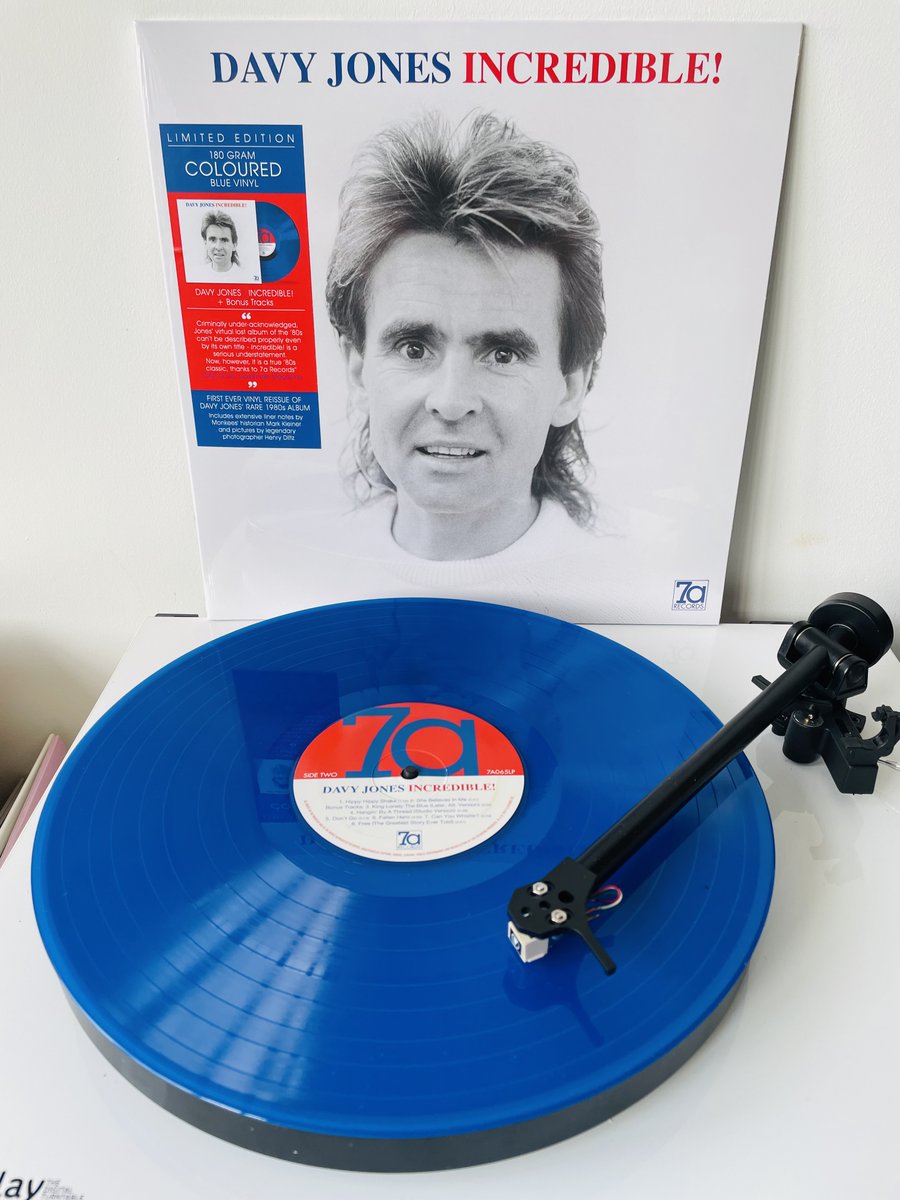 Released today in the in the US: Davy Jones' "Incredible!" album, which has remastered and expanded. It's available on CD and 180g Blue Vinyl. The vinyl edition is limited to 1,000 copies. Both the CD and Vinyl formats come with extensive liner notes from Monkees historian Mark