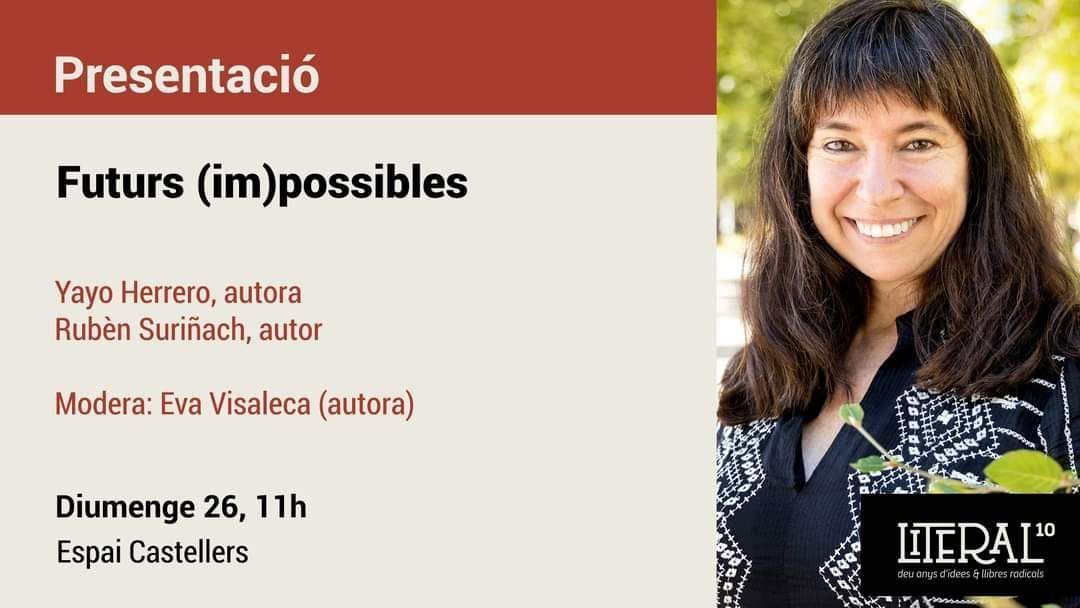 Eva Vilaseca (@evavilaseca) on Twitter photo Fa molta il·lusió explicar que
diumenge a la <a href="/LiteralBCN/">Fira Literal</a>, amb el <a href="/miki_batalla/">Rubèn Suriñach</a> i la gran @yayo_herrero parlarem d'un llibre molt especial que està a punt d'arribar, carregat de propostes i imaginaris de futur, de la mà dels docents de l'Escola de Transicions. Un luxe, gràcies 🌱 Fa molta il·lusió explicar que
diumenge a la <a href="/LiteralBCN/">Fira Literal</a>, amb el <a href="/miki_batalla/">Rubèn Suriñach</a> i la gran @yayo_herrero parlarem d'un llibre molt especial que està a punt d'arribar, carregat de propostes i imaginaris de futur, de la mà dels docents de l'Escola de Transicions. Un luxe, gràcies 🌱